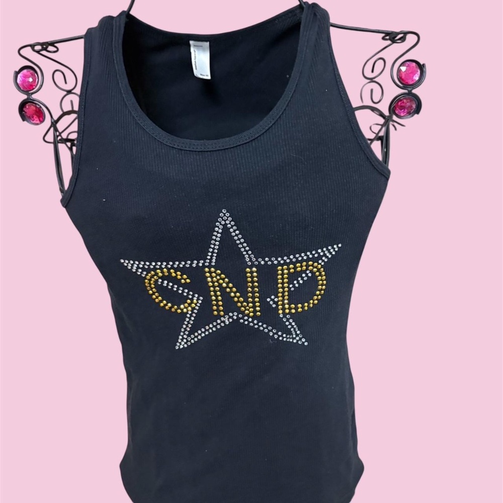 American Apparel y2k rhinestone tank top